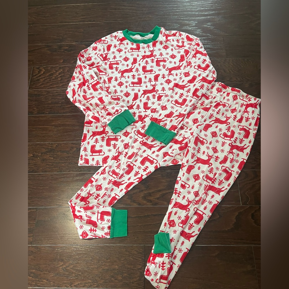 Carter's Red Reindeer Xmas Holiday Pj ADULTS Size XL Cotton Winter Sleepwear